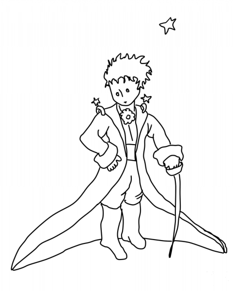The Little Prince coloring page image