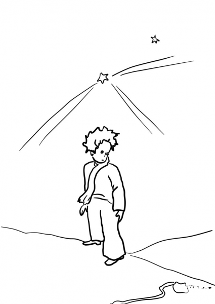 The Little Prince on Earth coloring page image