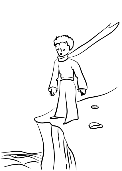 The Little Prince on Earth coloring page image