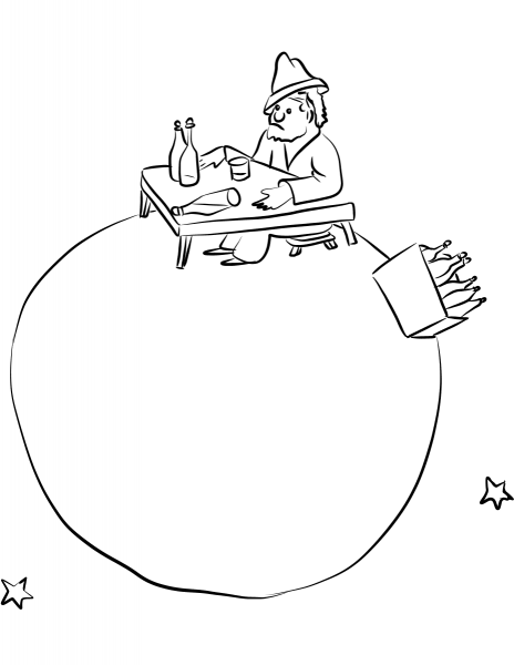 The Little Prince Visits the Tippler coloring page image