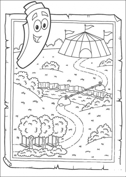 The Map  coloring page image