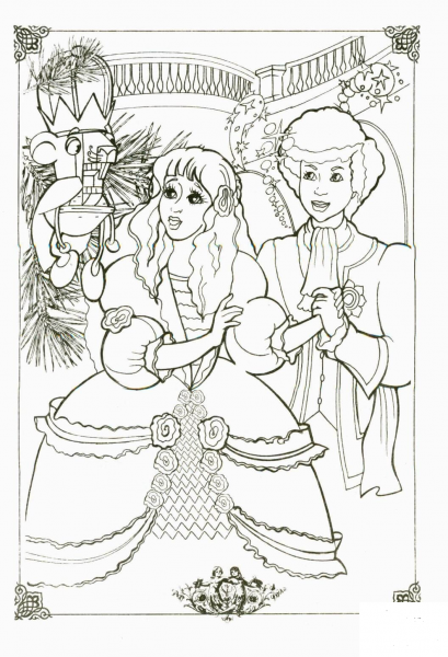 The Mouse King and Dolls coloring page image