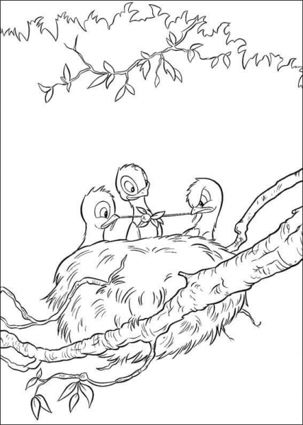 The nestling coloring page image