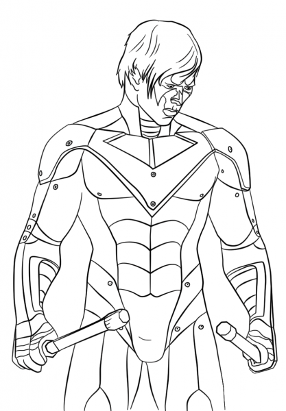 The Nightwing coloring page image