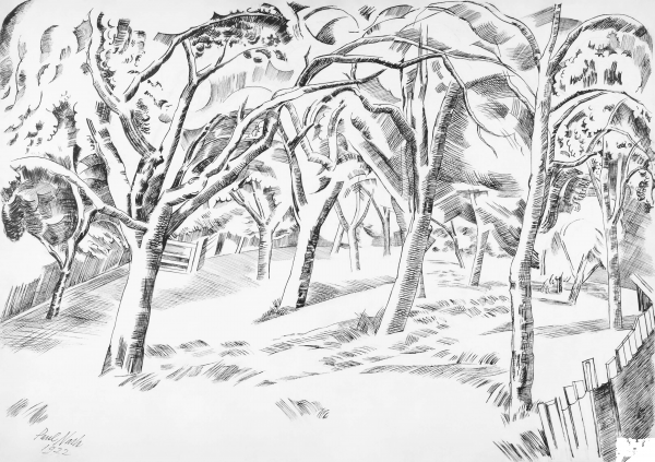 The Orchard, 1922 coloring page image