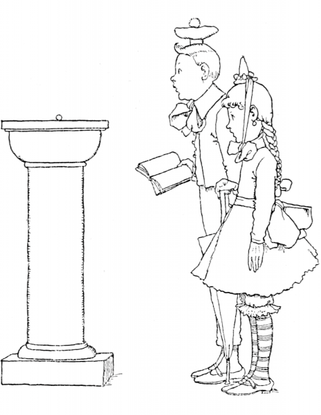 The Pea is in a Museum coloring page image