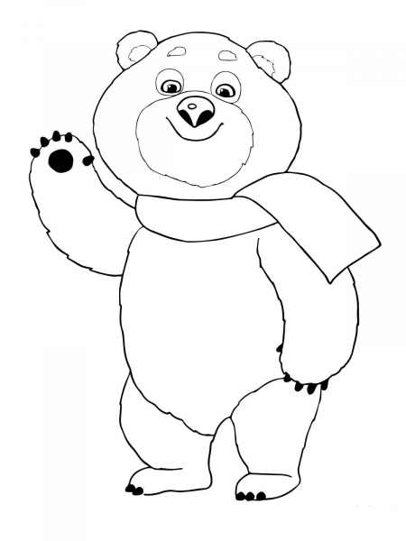 The Polar Bear Winter Olympic 2014 Mascot coloring page image