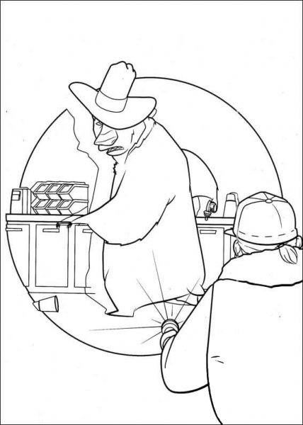 The Police Tries To Catch Boog  coloring page image