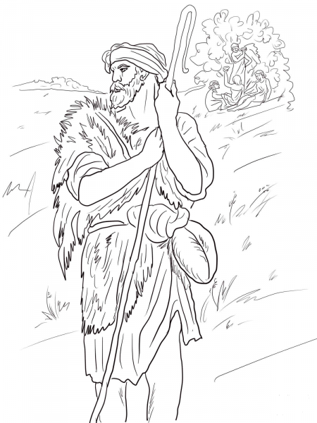 The Prophet Amos coloring page image