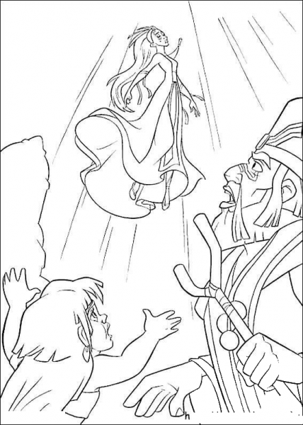 The Queen of Atlantis coloring page image