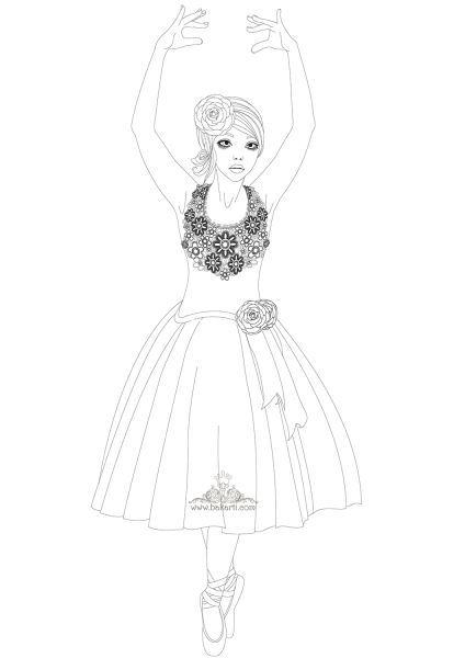 The Red Shoes coloring page image