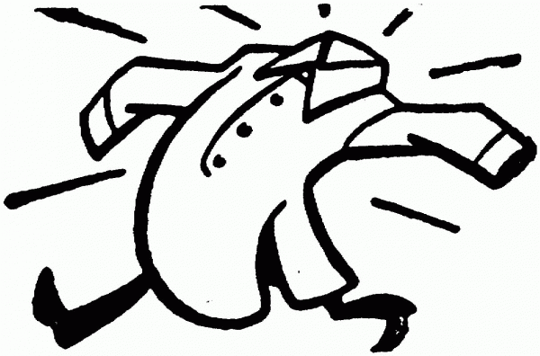 The running coat coloring page image