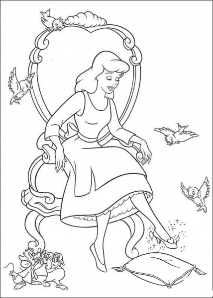 The Shoe Finds Its Owner  coloring page image