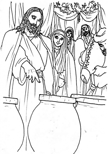 The Son of Man the Social Christ – John 2 coloring page image