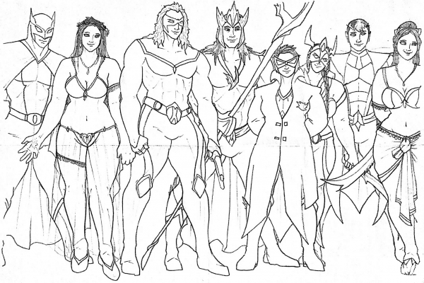 The Space Warriors coloring page image