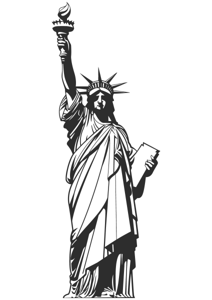 The Statue Of Liberty  coloring page image