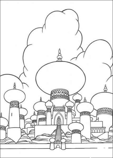 The Sultan’s Palace coloring page image