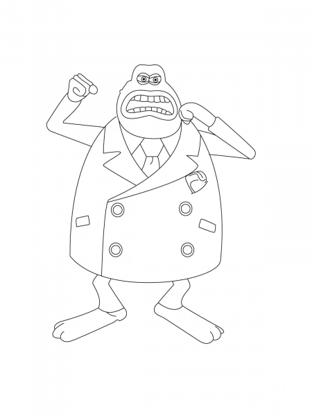 The Toad is Angry coloring page image