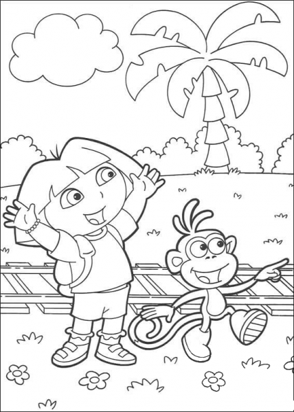 The Train Is Coming  coloring page image