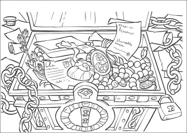The Treasure  coloring page image