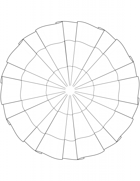 The Tricolour Cockade, created in July 1789 coloring page image