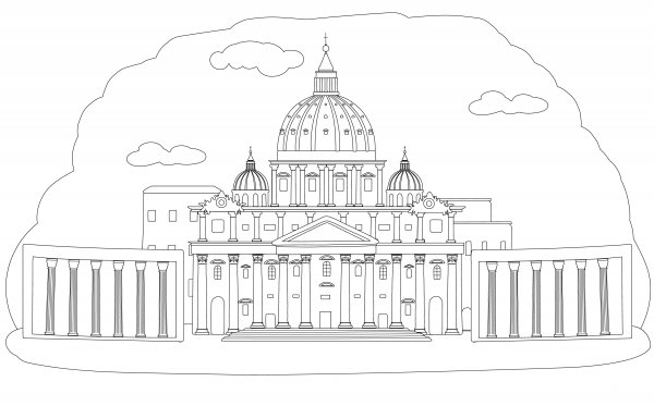The Vatican coloring page image
