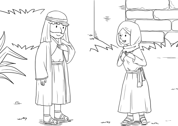 The Widow Thanks Elisha coloring page image