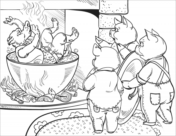 The Wolf Lands in the Cooking Pot coloring page image