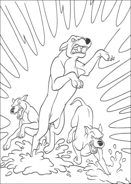 The Wolves coloring page image