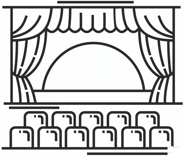 Theater coloring page image