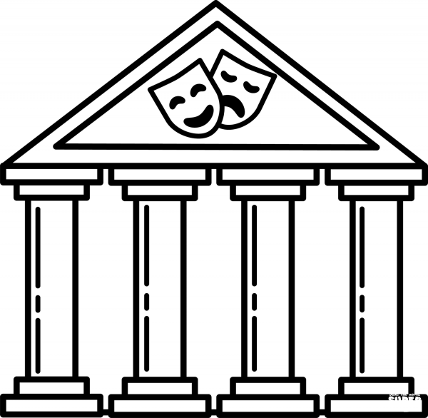 Theater coloring page image