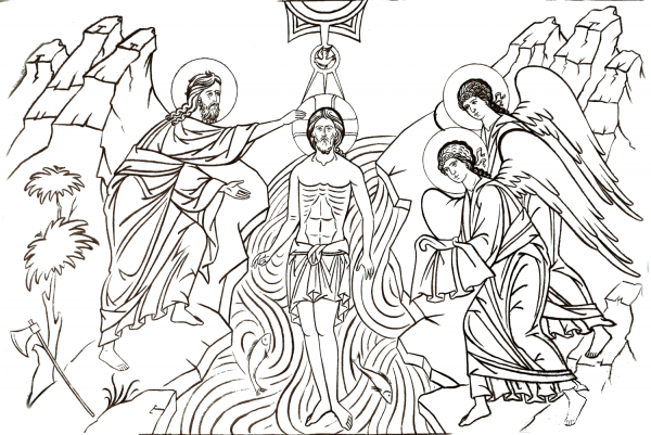 Theophany coloring page image