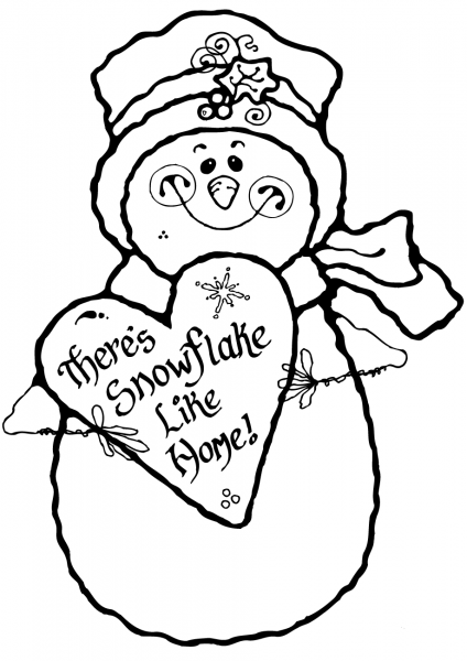 There’s Snowflake like Home coloring page image