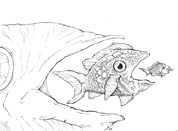 There Will Always Be a Bigger Fish coloring page image