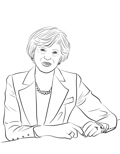 Theresa May coloring page image