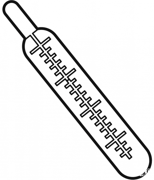 Thermometer coloring page image