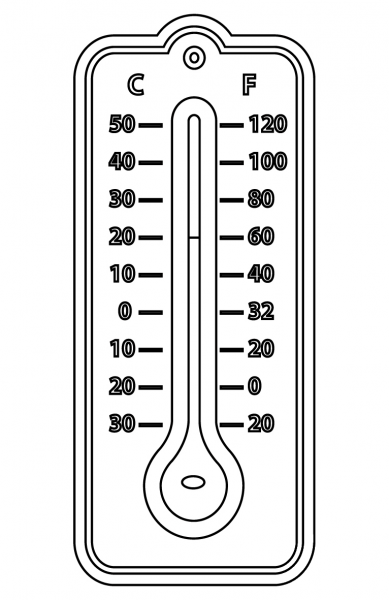 Thermometer coloring page image