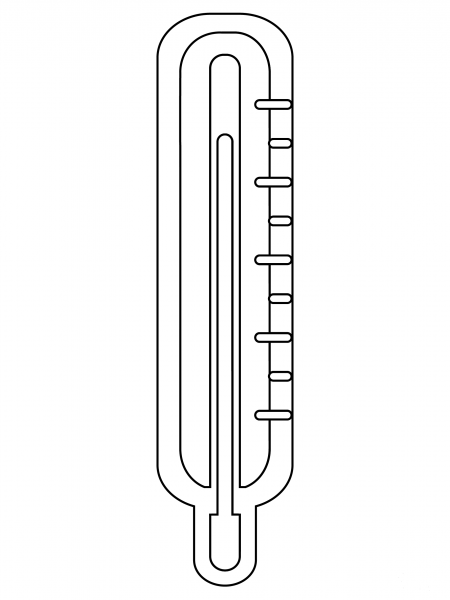 Thermometer coloring page image