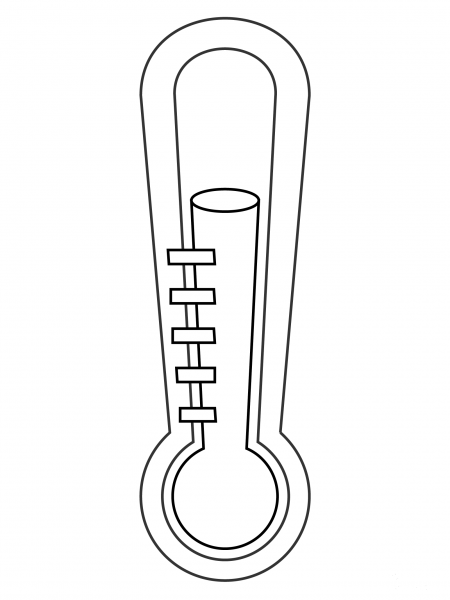 Thermometer coloring page image