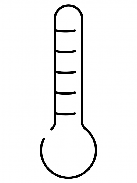 Thermometer Emoji coloring page image