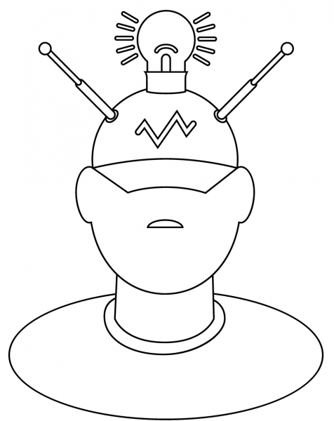 Thinking Cap coloring page image