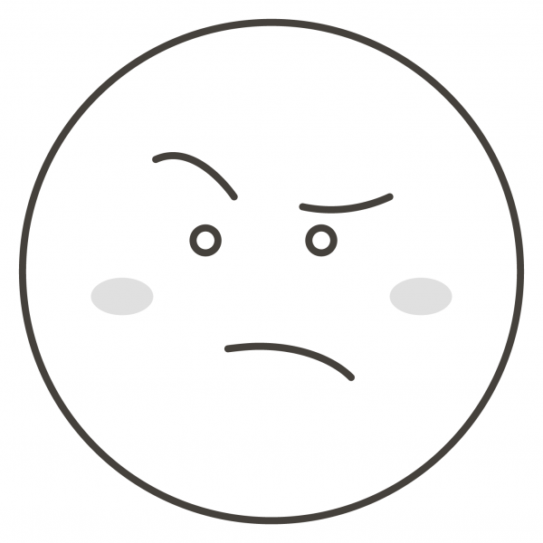 Thinking Face coloring page image