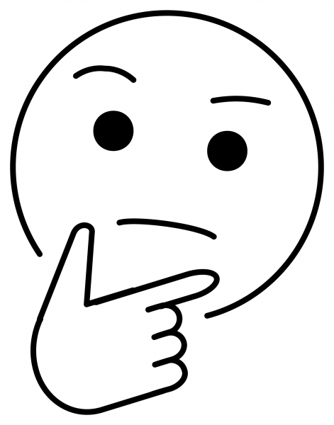 Thinking Face Emoji coloring page image