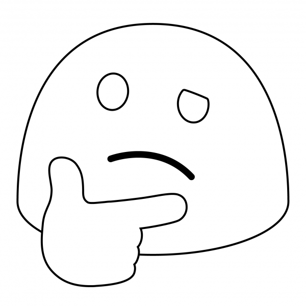 Thinking Face Emoji coloring page image