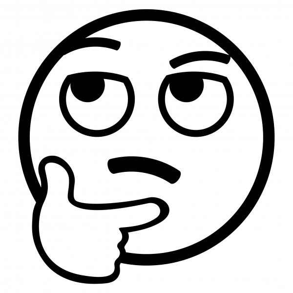 Thinking Face Emoji coloring page image