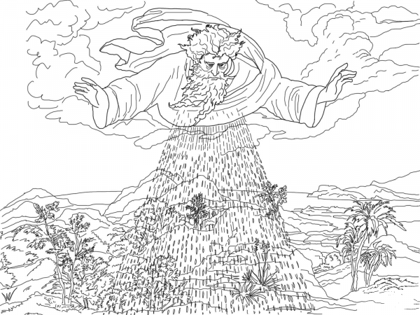 Third Day of Creation coloring page image