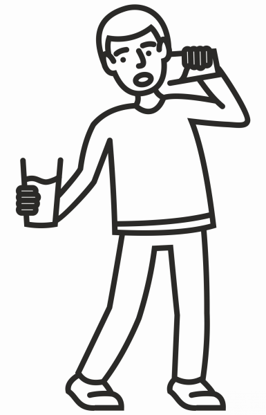 Thirsty Person coloring page image