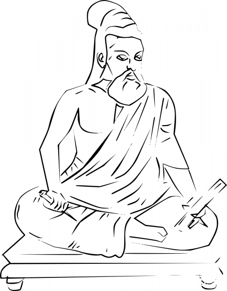 Thiruvalluvar coloring page image
