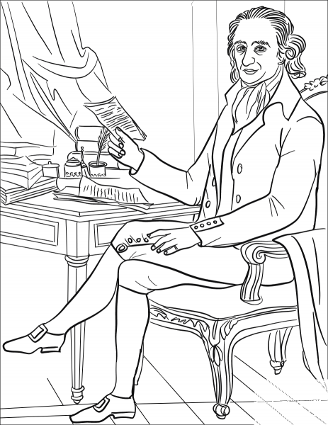 Thomas Paine coloring page image
