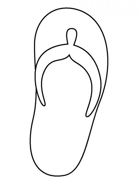 Thong Sandal Emoji coloring page image